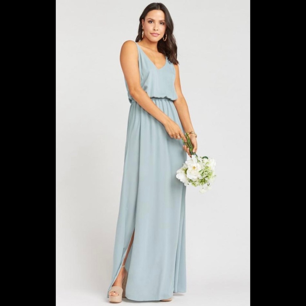 Kendall Maxi Dress - Silver Sage Crisp | Show Me Your Mumu